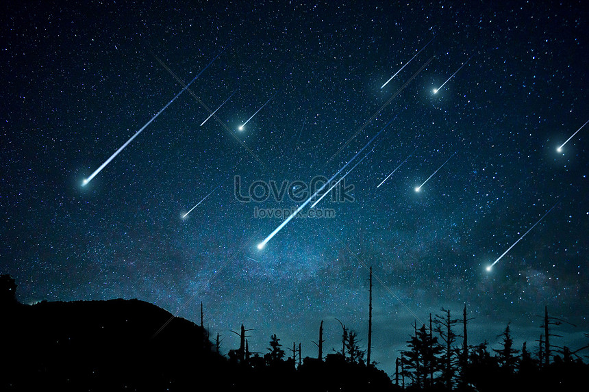Meteor Shower Star Wallpaper kostenloser Download, Guten Abend Bilder, Sterne, kreativer Meteorschauer von Lovepik
