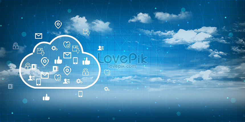 雲計算藍色科技背景圖片素材 Jpg圖片尺寸6000 3000px 高清圖片 Zh Lovepik Com