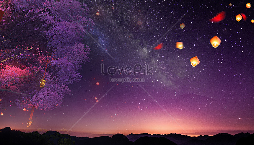 七夕情人節星空背景圖片素材 Jpg圖片尺寸7000 4000px 高清圖片 Zh Lovepik Com