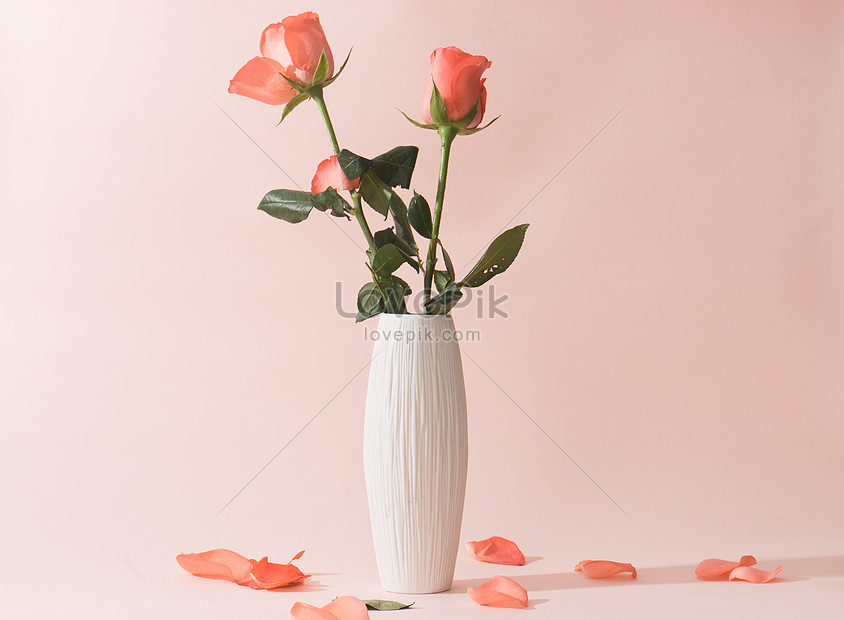 Hãy đến với bức ảnh lọ hoa hồng này để có một trải nghiệm tuyệt vời về sự đẹp đẽ và quyến rũ của loài hoa hồng. Từ những cánh hoa tinh tế cho đến những chiếc lá tươi trẻ, bức ảnh này sẽ khiến bạn say mê với vẻ đẹp tự nhiên của loài hoa này.