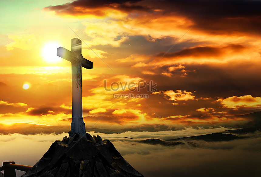 黃昏下十字架素材背景圖片素材 Jpg圖片尺寸4000 2716px 高清圖片 Zh Lovepik Com