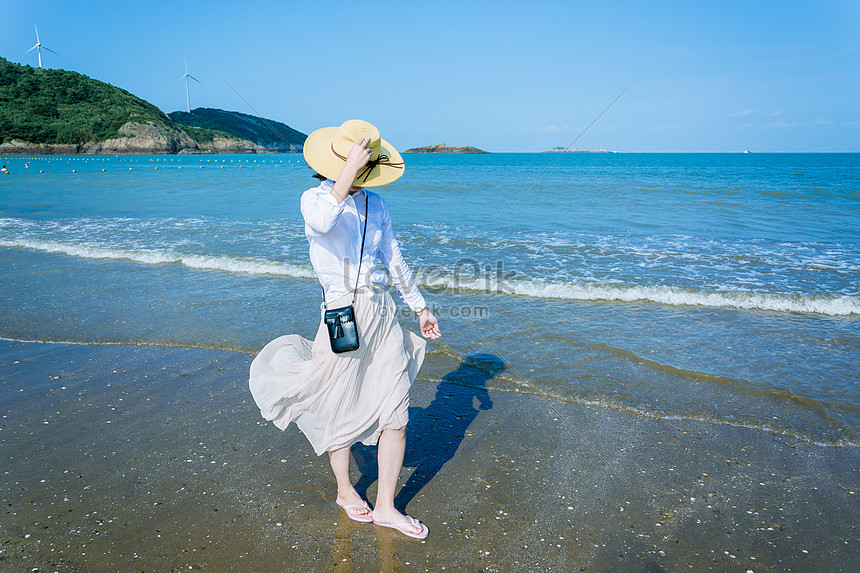 A Girl By The Sea Photo Image Picture Free Download Lovepik Com