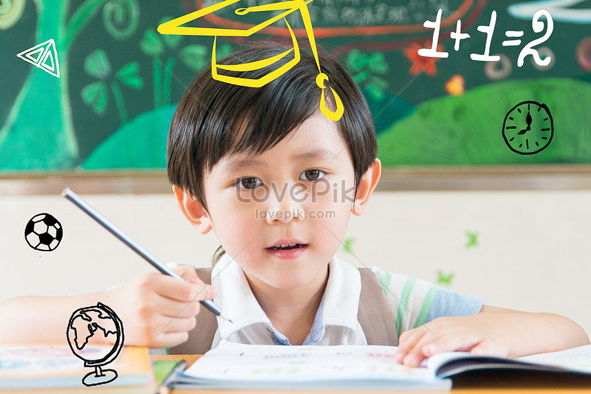 Cartoon class students creative image_picture free download  