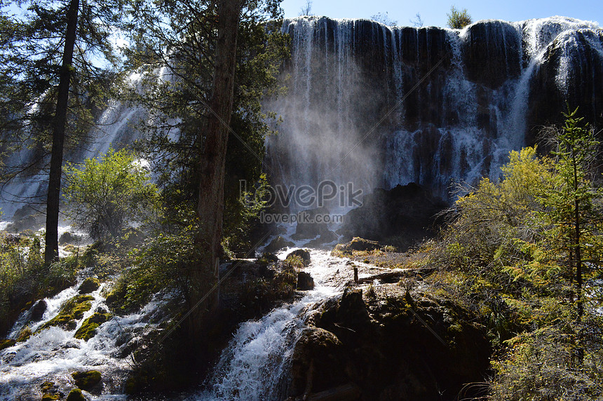 19 Gambar Pemandangan  Alam Air  Terjun Bergerak  Foto 