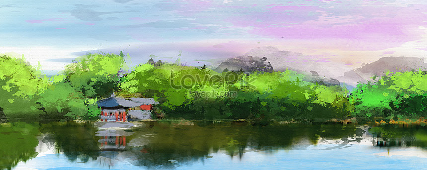 Watercolor Scenery Illustration Image Picture Free Download 500641681 Lovepik Com