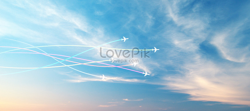 Sky Plane Background Download Free | Banner Background Image on Lovepik |  500646764