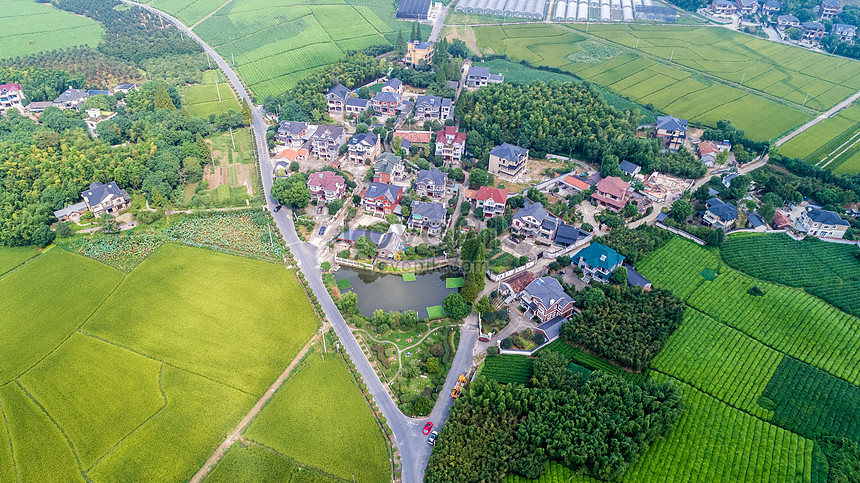 Aerial photography of jiangnan water village photo image_picture free ...