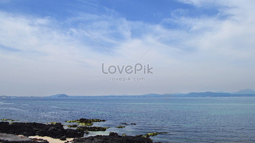 Pulau Jeju Di Korea Selatan Niushima Pemandangan Laut Yang