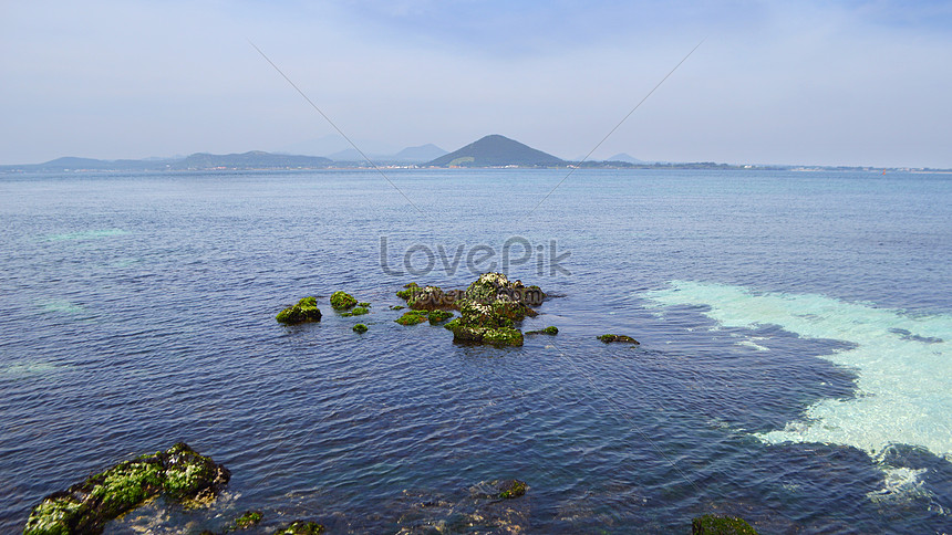 Pulau Jeju Di Korea Selatan Niushima Pemandangan Laut Yang