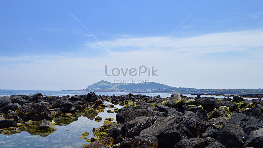Pemandangan Indah Tepi Laut Niushima Di Pulau Jeju Korea