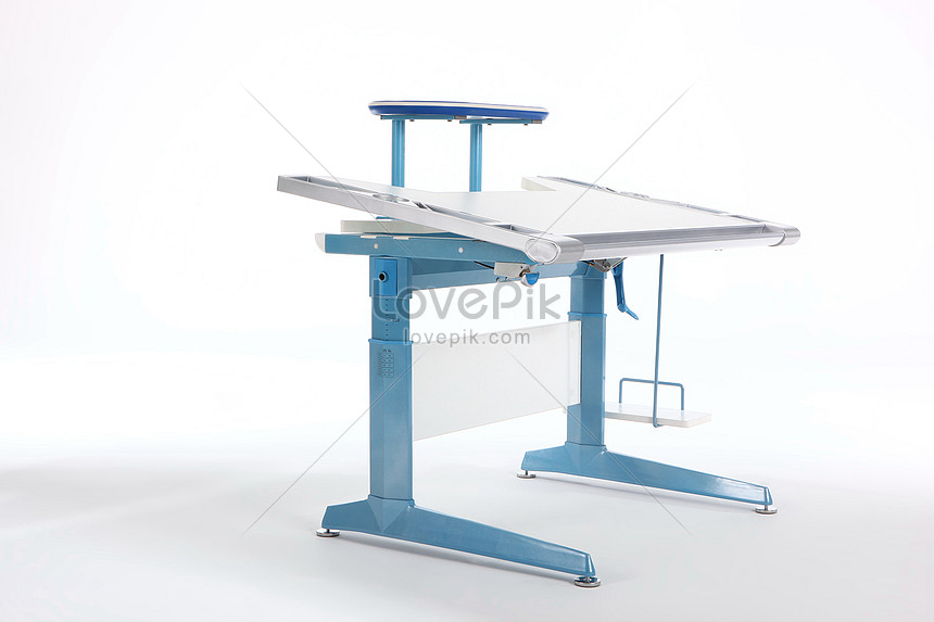 Childrens Desks And Chairs With White Background Photo