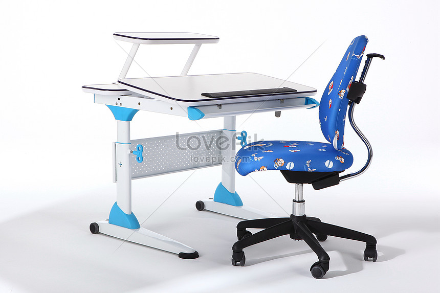 Childrens Desks And Chairs With White Background Photo