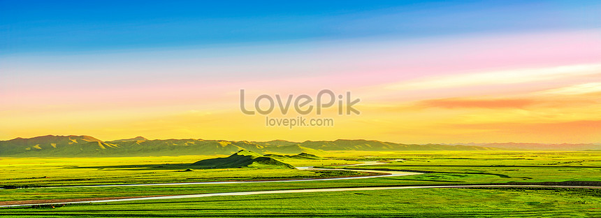 草原湿地の夕焼けイメージ 写真 Id Prf画像フォーマットjpg Jp Lovepik Com