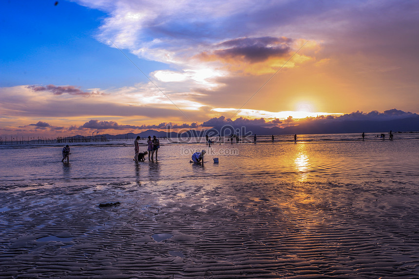 Gambar Pemandangan Pantai Sunset - Gambar Barumu