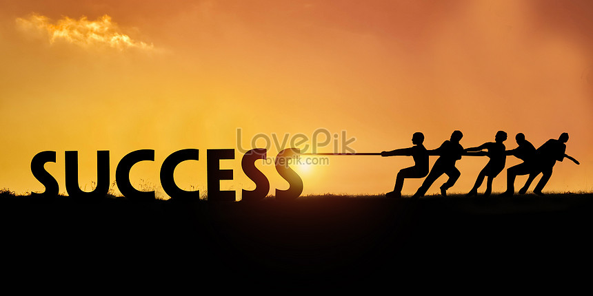 Team work in the setting sun creative image_picture free download ...