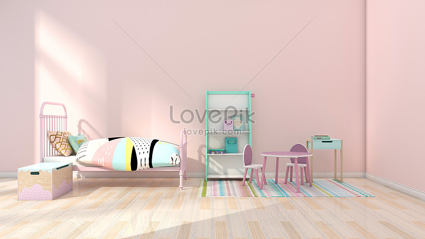新鮮でシンプルなピンクの子供部屋屋内家の背景イメージ 写真 Id Prf画像フォーマットjpg Jp Lovepik Com
