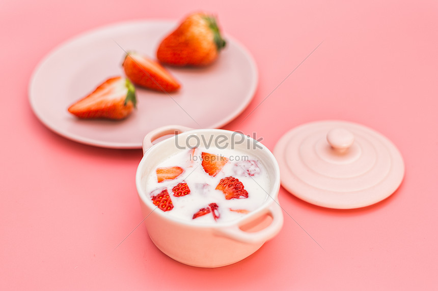 Download Strawberry And Yogurt Photo Image Picture Free Download 500800173 Lovepik Com PSD Mockup Templates
