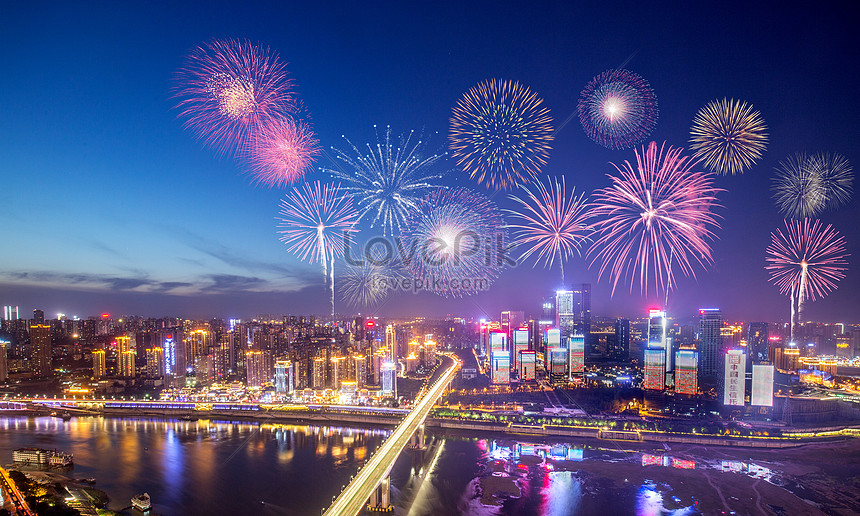 Spring Festival Fireworks Creative Image Picture Free Download Lovepik Com