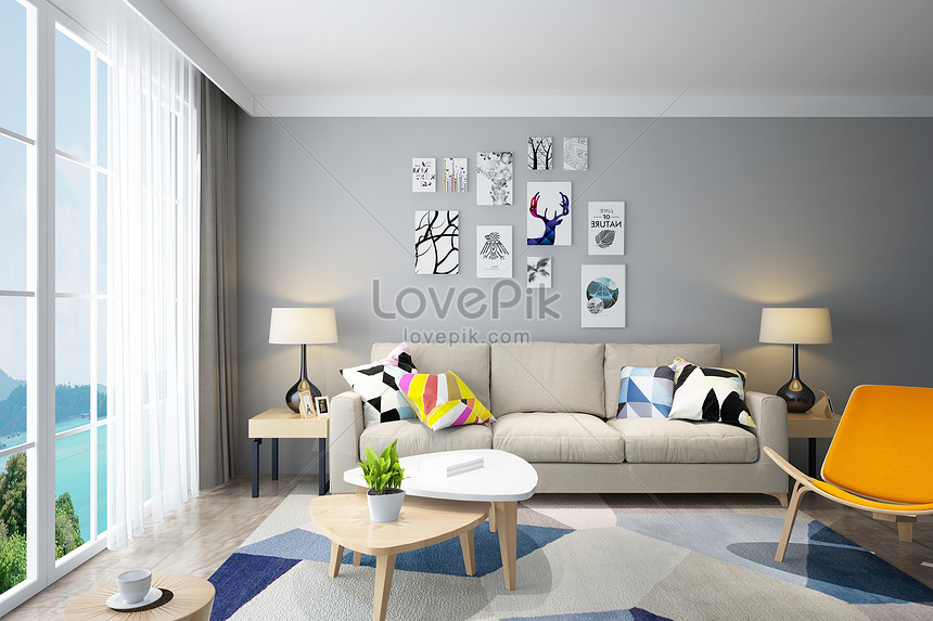 Modern Simple Living Room Background Creative Image Picture Free Download 500834422 Lovepik Com