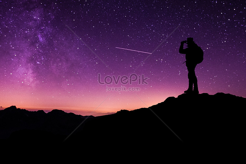 ฟรี รูปวิวภูเขาตอนกลางคืน, ภาพที่สร้างสรรค์และดีที่สุดบน Lovepik