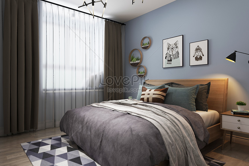 The simple background of the bedroom creative image_picture free download  