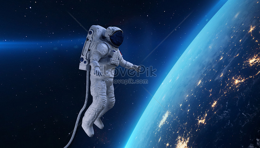 A floating astronaut creative image_picture free download 500857851