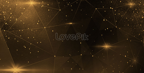 Black Gold Background Of Science And Technology Download Free | Banner ...