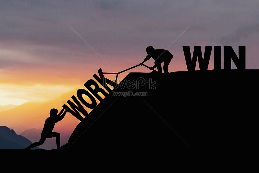 Cooperative win-win silhouette creative image_picture free download ...