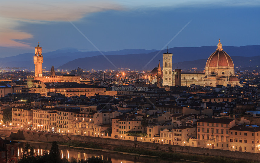 イタリア フィレンツェの美しい夕日の夜景イメージ 写真 Id Prf画像フォーマットjpg Jp Lovepik Com