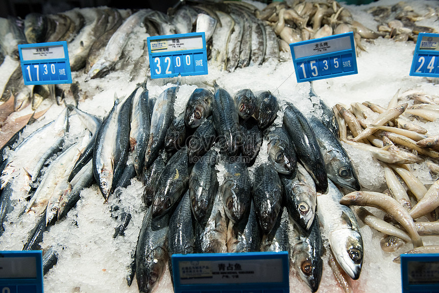 Makanan Laut Dan Makanan Laut Di Pasar Raya gambar unduh gratis_imej