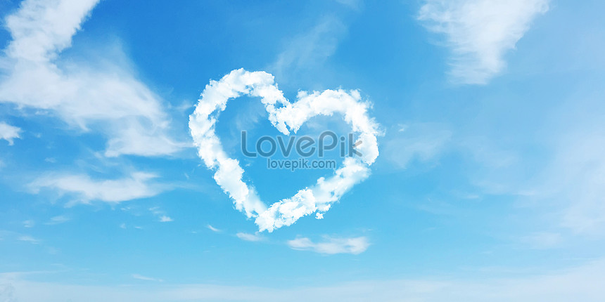 空のハート形の白い雲イメージ クリエイティブ Id Prf画像フォーマットjpg Jp Lovepik Com