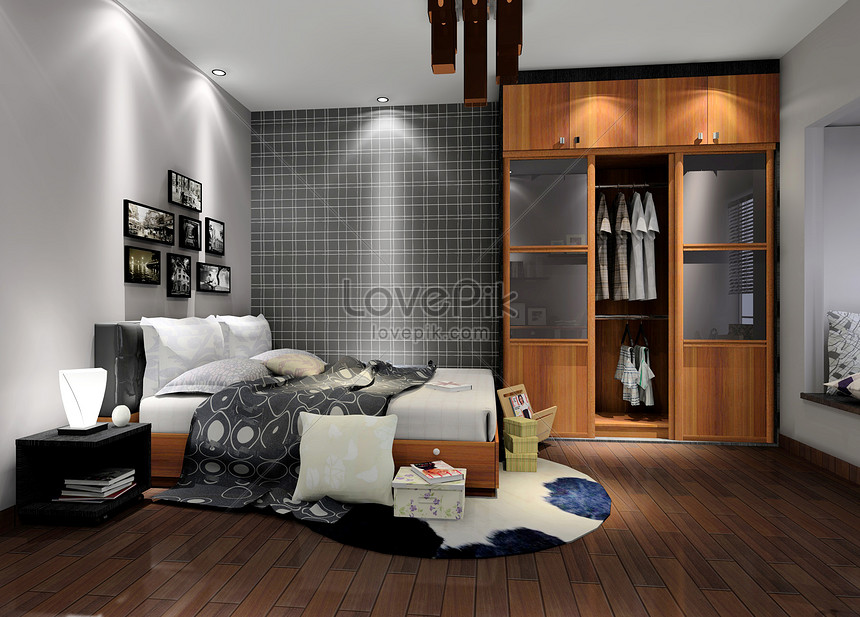 Simple bedroom background creative image_picture free download  