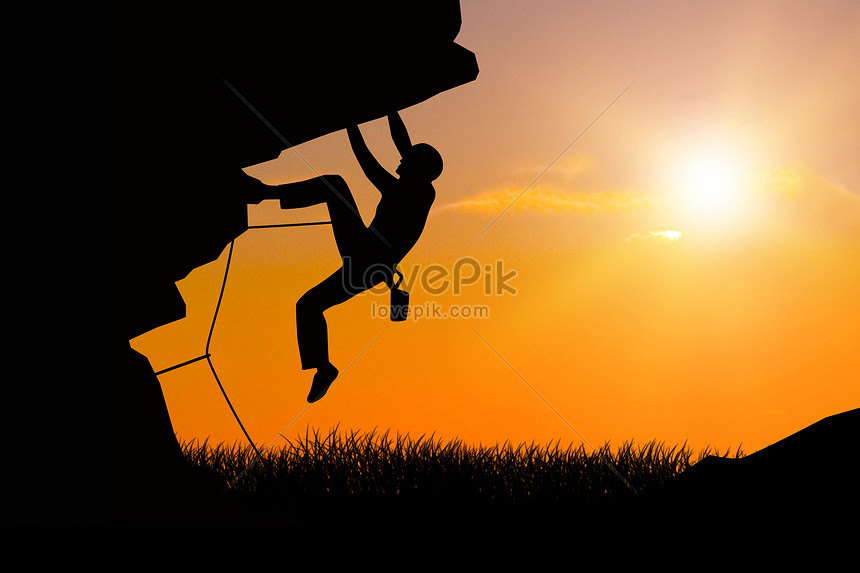 日没の登山家のシルエットイメージ クリエイティブ Id Prf画像フォーマットjpg Jp Lovepik Com