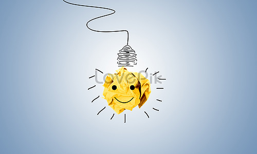 light bulb smiley face