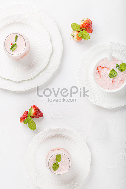 Download Strawberry Yogurt Photo Image Picture Free Download 500956559 Lovepik Com PSD Mockup Templates