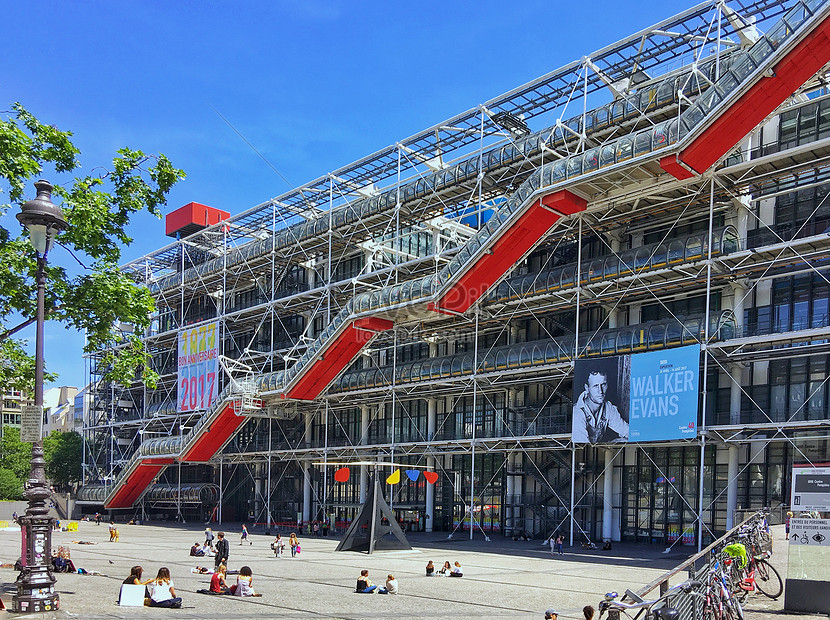 The famous pompidou art center in paris photo image_picture free ...