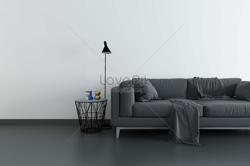 Sofa Floor Lamp Combination Creative Image Picture Free Download