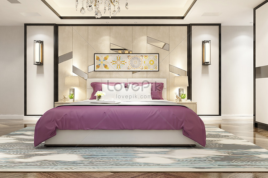 Modern bedroom background creative image_picture free download  