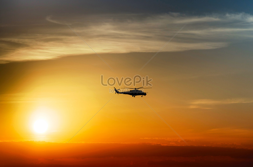 Fighters Flying In The Sunset Creative Image Picture Free Download Lovepik Com