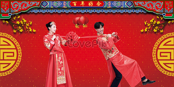 Chinese wedding background creative image_picture free download  