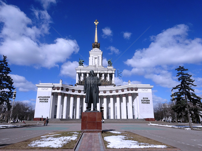 ロシアの風景全ロシア展示センターとレーニン像イメージ 写真 Id Prf画像フォーマットjpg Jp Lovepik Com