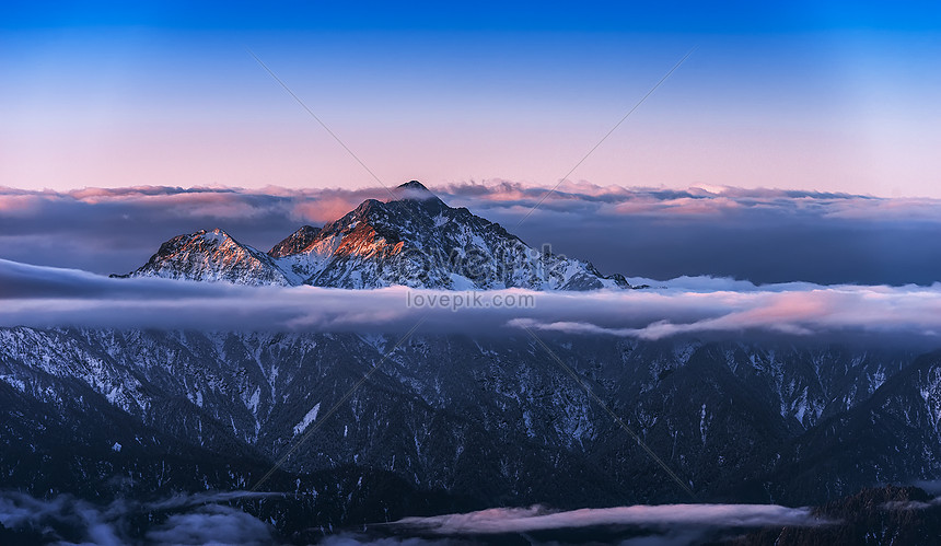 Siri Pemandangan Gunung Niubei Gambar Unduh Gratis Imej
