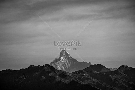 Photo De Montagne De Neige Noir Et Blancnuméro De L