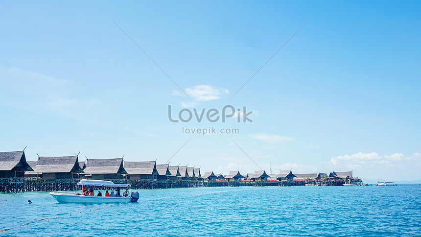 Sabah Semporna Mabul Island Resort Water House Gambar Unduh Gratis Imej 501205705 Format Jpg My Lovepik Com