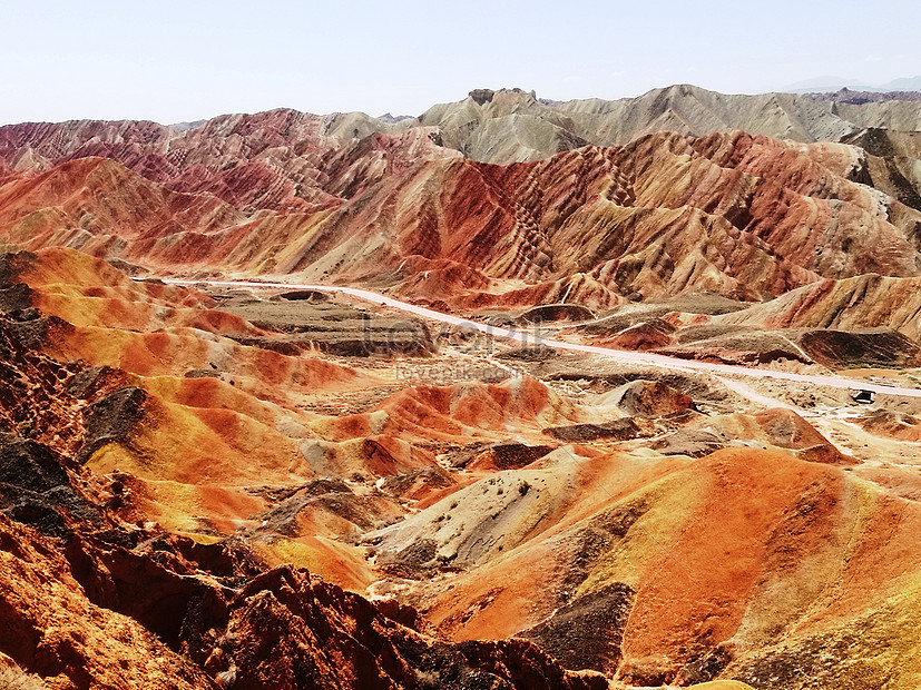 Danxia Landform Dari Taman Geologi Nasional Zhangye Cina