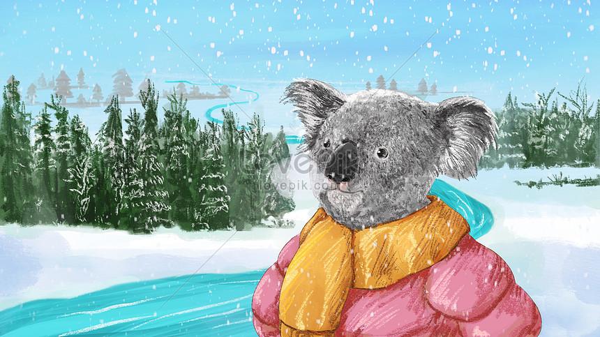 Winter Clipart Snow Cold Koala 2015