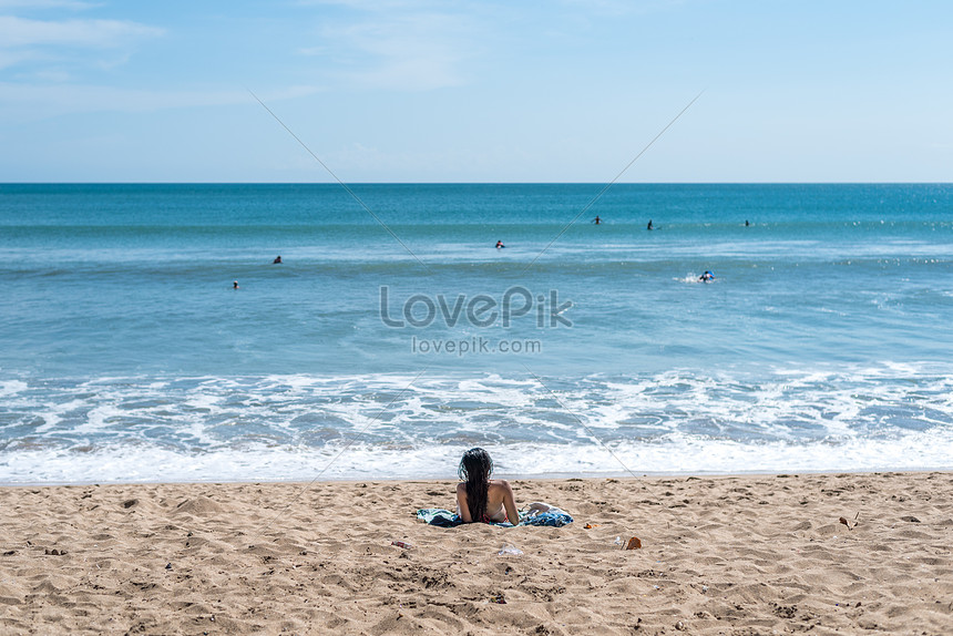 Pantai Kuta Bali Indonesia Gambar Unduh Gratis Foto