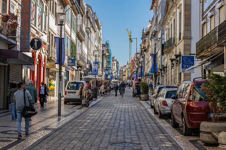 Kota Wisata Eropa Pemandangan Jalan Kota Porto Gambar Unduh