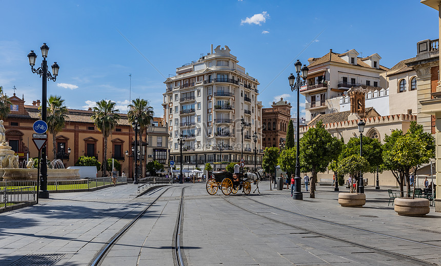 Bandar Pelancongan Terkenal Sepanyol Seville Pemandangan