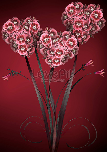 Ilustración De Flores Brillantes Foto | Descarga Gratuita HD Imagen de Foto  - Lovepik